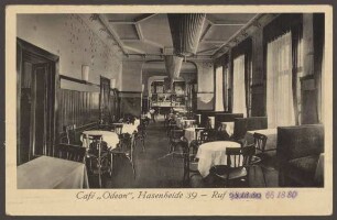 Ansichtskarte Café "Odeon", Gastraum