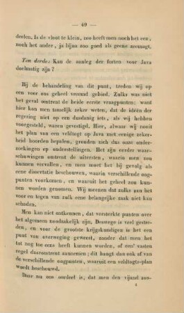 Ten derde: Kan de aanleg der forten voor Java doelmatig zijn?