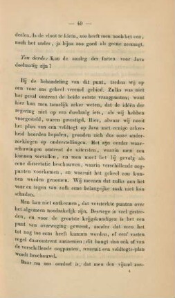 Ten derde: Kan de aanleg der forten voor Java doelmatig zijn?