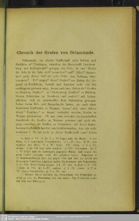 Chronik der Grafen von Orlamünde