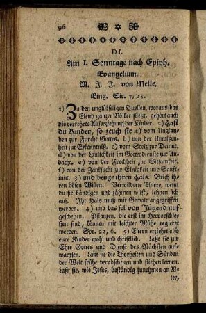 DI. Am I. Sonntage nach Epiph. Evangelium.
