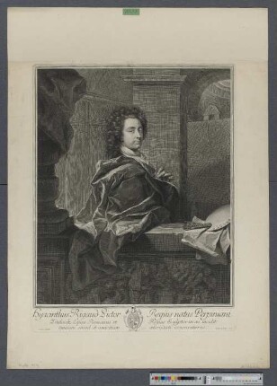 Hyacinthus Rigaud Pictor Regius natus Perpiniani
