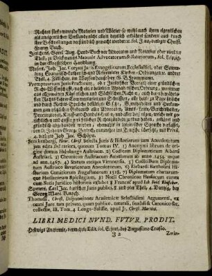 Libri Medici Nund. Futur. Prodit.