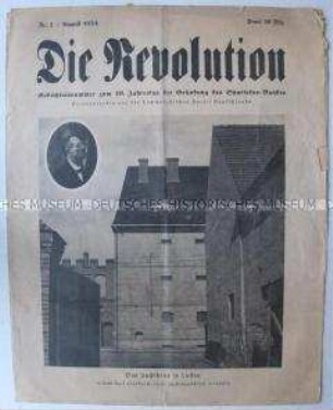 Illustrierte Wochenzeitschrift "Die Revolution" zum 10. Jahrestag der Gründung des Spartakus-Bundes