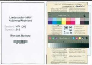 Entnazifizierung Barbara Brassart , geb. 06.08.1886 ()