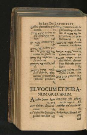 III. Vocum Et Phrasium Graecarum.