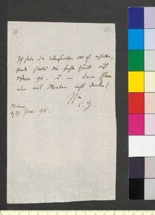 Brief von Herder, Karoline an Goethe, Johann Wolfgang von