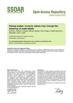 Rating scales: numeric values may change the meaning of scale labels
