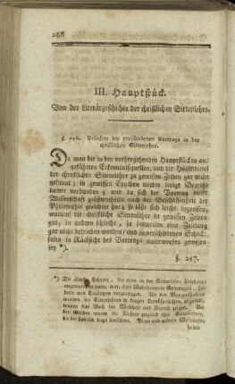 III. Hauptstück. Von der Literärgeschichte der christlichen Sittenlehre.