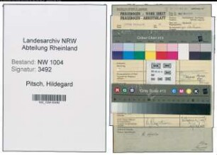 Entnazifizierung Hildegard Pitsch , geb. 22.11.1918 ()