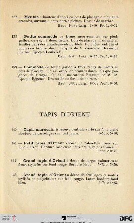Tapis d'orient (Nr. 140-143)