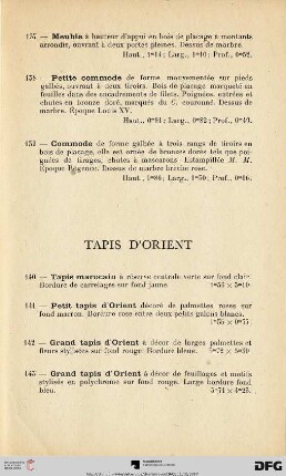 Tapis d'orient (Nr. 140-143)