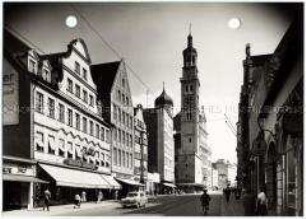 Augsburg, Karolinenstraße und Perlachturm