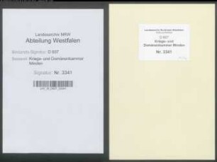Bau und Reparatur der geistlichen Gebäude zu Gohfeld (Amt Hausberge)