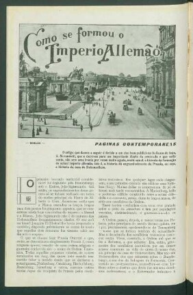 Como se formou o Imperio Allemão : Páginas contemporâneas
