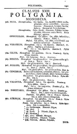 Classis XXIII. Polygamia