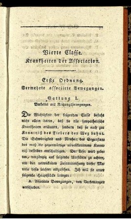 Erste Ordnung. Vermehrte associirte Bewegungen.