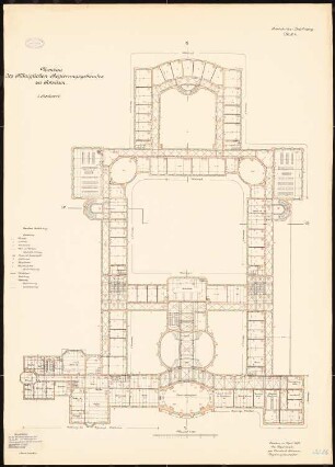 Regierungsgebäude, Potsdam: Grundriss 1. Obergeschoss 1:150