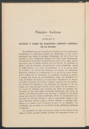 Paisajes andinos : Capitulo X: Iglesias y casas de Ayacucho - Aspecto general de la ciudad