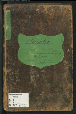 Zivilstandsregister der Juden mit den Orten Hallenberg, Medebach, Siedlinghausen und Winterberg (G 1848-1874) (Gemeinde: Medebach, Kreis Brilon)