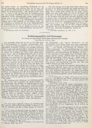 813-820 Rechtfertigungslehre und Christologie