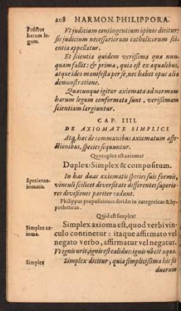 Cap. IIII. De Axiomate Simplici.