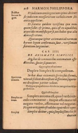 Cap. IIII. De Axiomate Simplici.