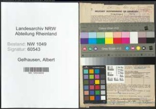 Entnazifizierung Albert Gelhausen , geb. 21.03.1899 (Friseur)