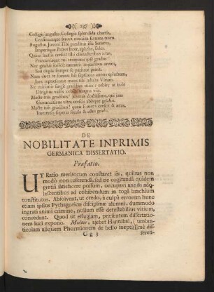 De Nobilitate Inprimis Germanica Dissertatio.