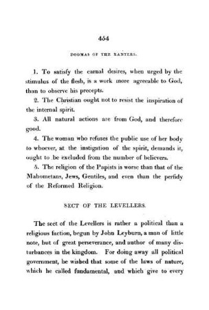 Dogmas of the Ranters
