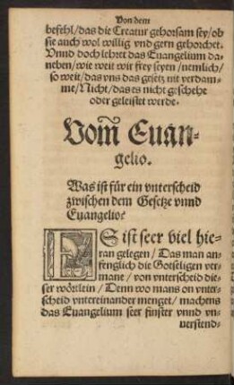 Vom Evangelio.