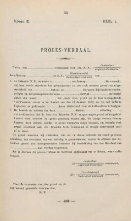 Bijl. 2. Model E. Proces-verbaal