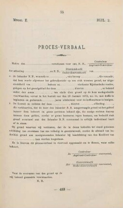 Bijl. 2. Model E. Proces-verbaal