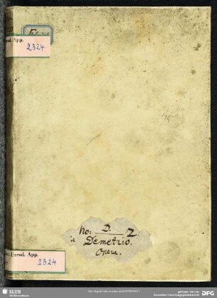Il Demetrio - Mscr.Dresd.App.2324