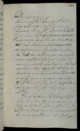 Berufung des außerordentlichen Professors für Jura Scheidt.