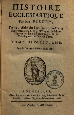 Histoire Ecclesiastique, 17. Depuis l'an 1230 jusques à l'an 1260
