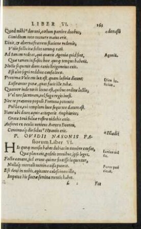 P. Ovidii Nasonis Fastorum Liber VI.