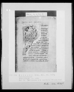 Ms 9428, Perikopenbuch, Buchseite mit Initiale