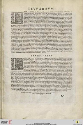 Levvardum (Leeuwarden) / Franicheria, Franicker