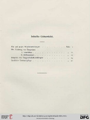 Inhalts-Uebersicht