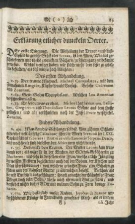 Erklärung etlicher dunckeln Oerter.