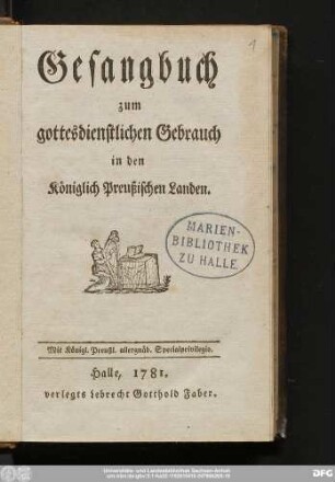 Gesangbuch zum gottesdienstlichen Gebrauch in den Königlich Preußischen Landen