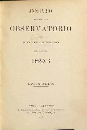 Annuario, 9. 1893