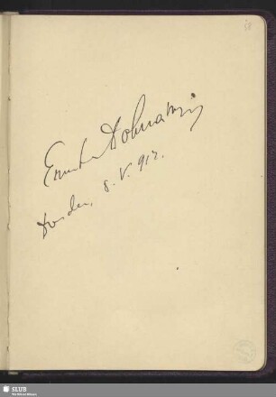 Bl. 58. Dohnányi, Ernst von