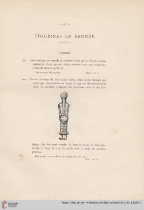 Figurines en bronze (Nr. 203-229)