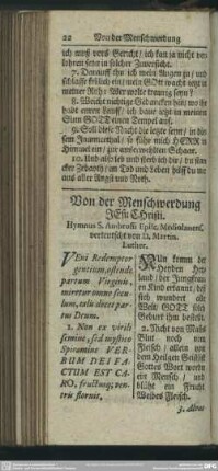 Von der Menschwerdung Jesu Christi