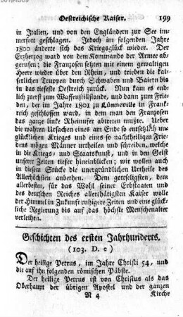 Geschichten des ersten Jahrhunderts