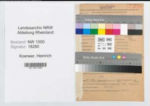 Entnazifizierung Heinrich Koerwer, geb. 17.10.1900 (Stadtoberinspektor)