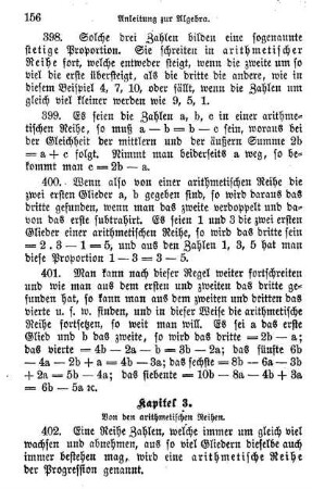 3. Von den arithmetischen Reihen.