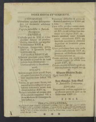 Errata extantiora.